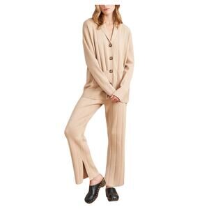 La Ligne Ribbed Beige Molly Knit Pants Size M